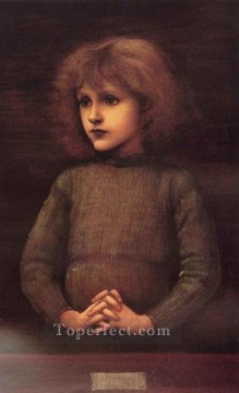 エドワード・バーン・ジョーンズ Painting - 少年の肖像 ラファエル前派サー・エドワード・バーン・ジョーンズ